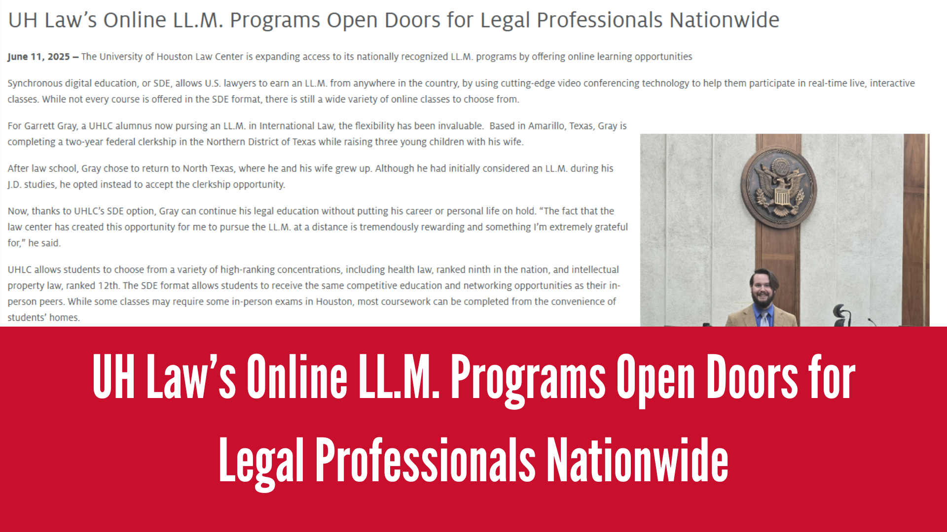 Expand Your Legal Career with an LL.M. in U.S. Law