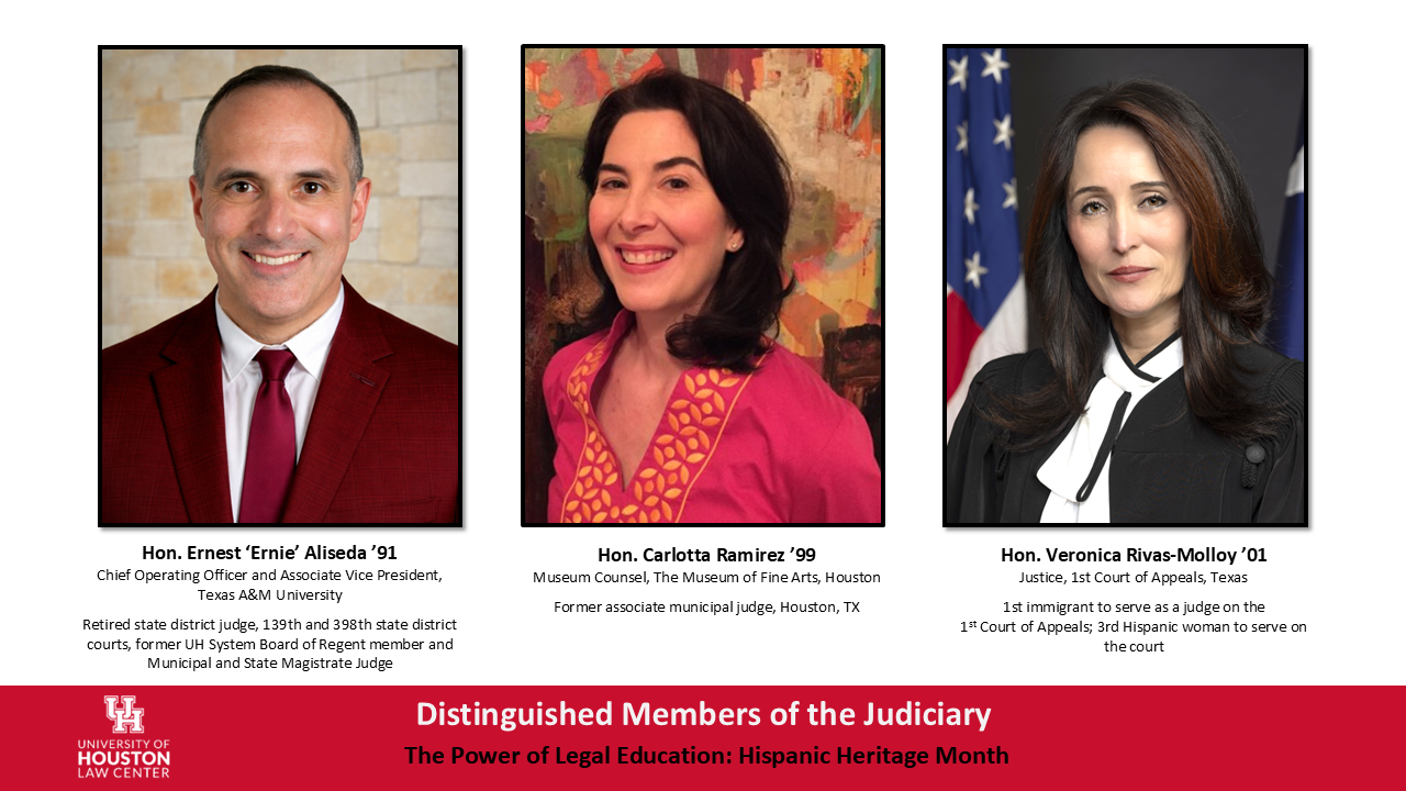 Distinguished members of the judiciary Ernest Ernie Aliseda, Carlotta Ramirez and Veronica Rivas-Molloy.