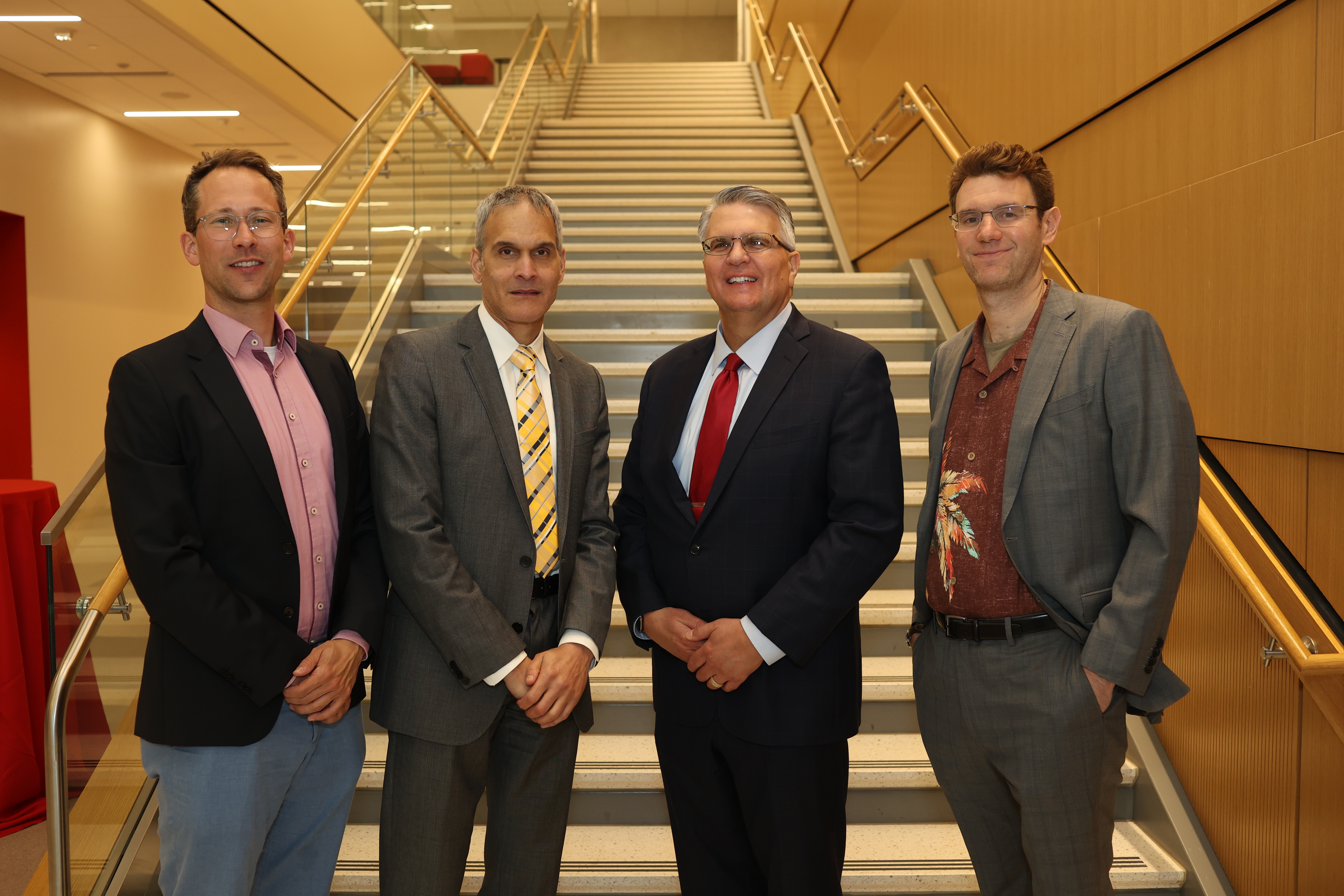 Nik Guggenberger (IPIL/Houston), John Villasenor, 2026 Spring Advisory Council dinner presenter (UCLA), Greg R. Vetter (IPIL/Houston), and Andrew Michaels (IPIL/Houston)