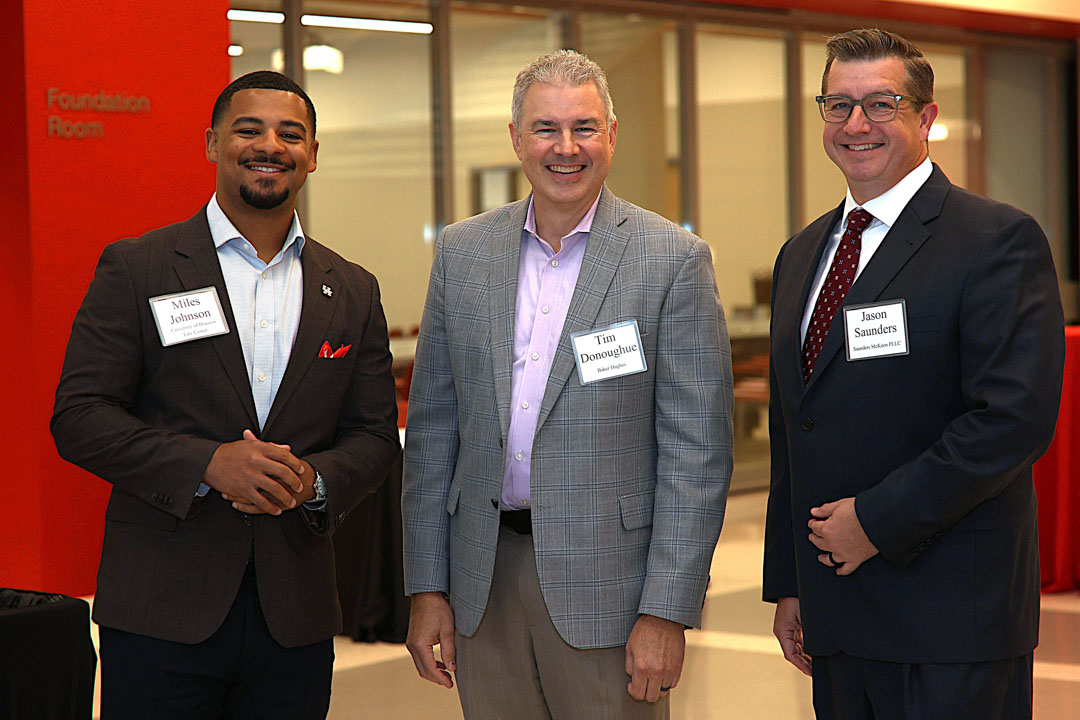 Mile Johnson, Tim Donoughue, and Jason Saunders at the IPIL Advisory Council Dinner reception