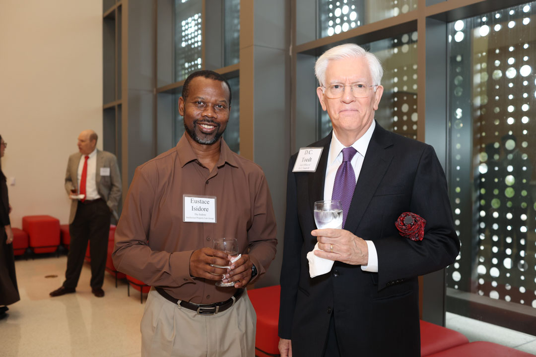 Eustace Isidore and D.C. Toedt at the IPIL Advisory Council Dinner reception