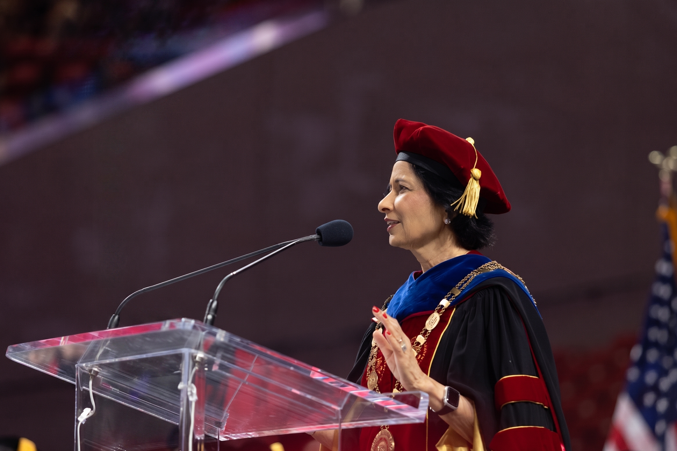 University of Houston System Chancellor Renu Khator conferred degrees and emphasized that a UH Law education is about action.