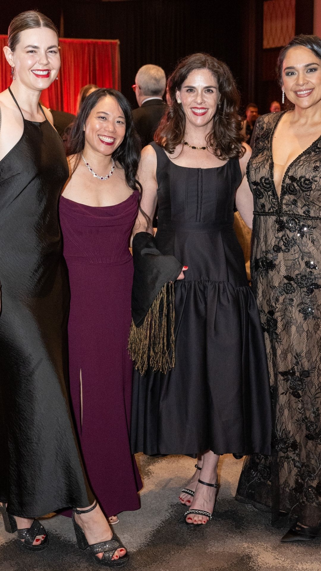 Amy Farish, Renée Huey, Elizabeth Gilman and Natalie Alfaro Gonzalez at the 2026 UH Law Gala.